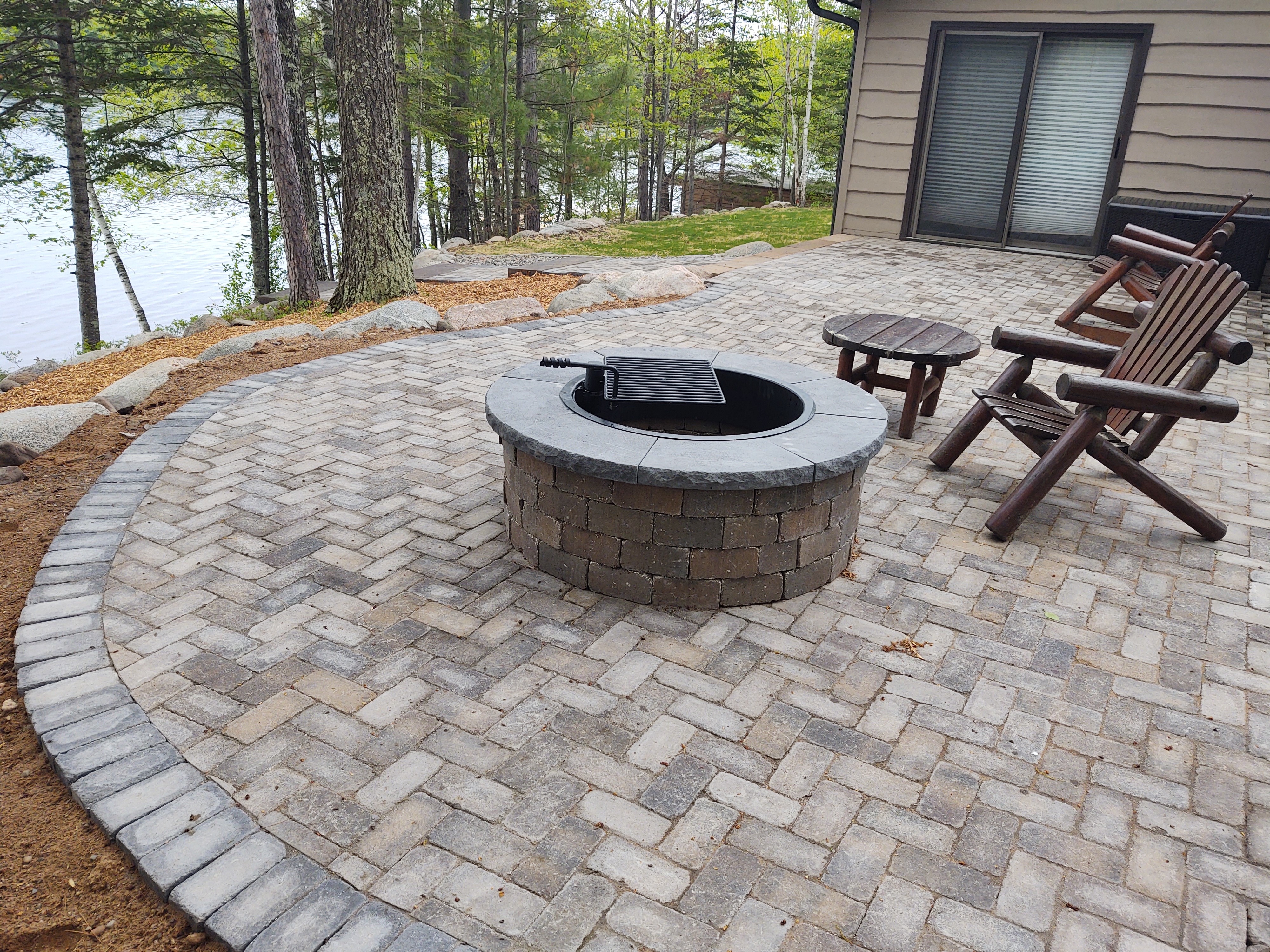 RCP Pavers, firepit and soldier course
